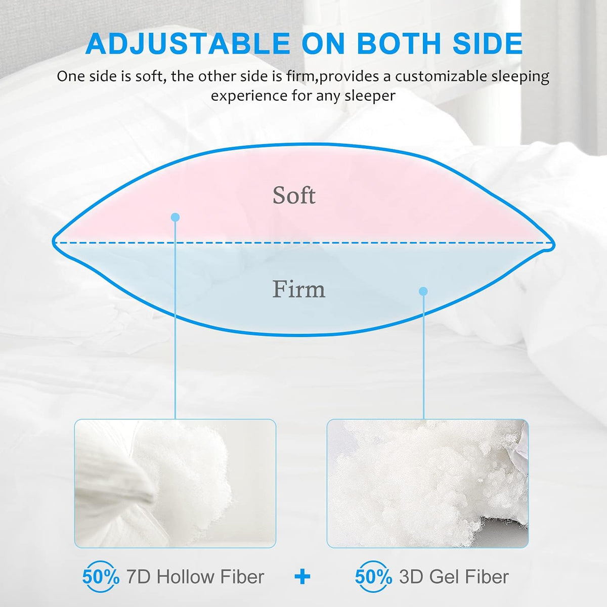 Hotel Collection Bed Pillows for Sleeping 2 Pack Queen Size,Pillows for Side and Back Sleepers,Super Soft Down Alternative Microfiber Filled Pillows,20 x 30 Inches
