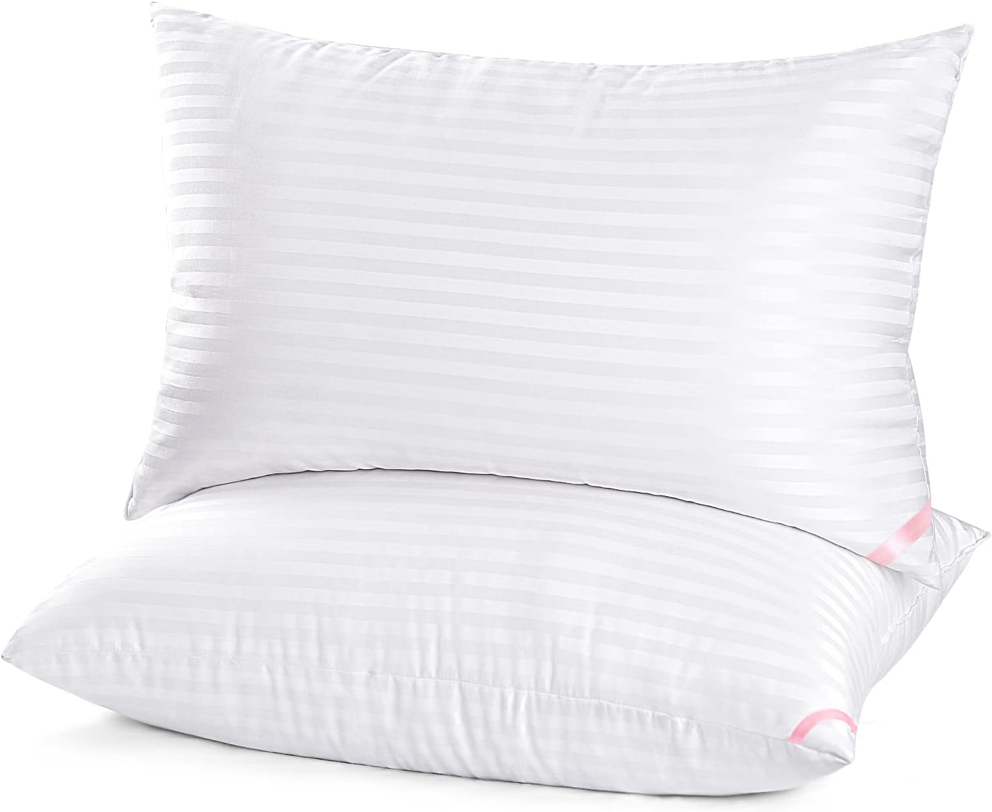 Hotel Collection Bed Pillows for Sleeping 2 Pack Queen Size，Pillows for Side and Back Sleepers,Super Soft Down Alternative Microfiber Filled Pillows,20 x 30 Inches
