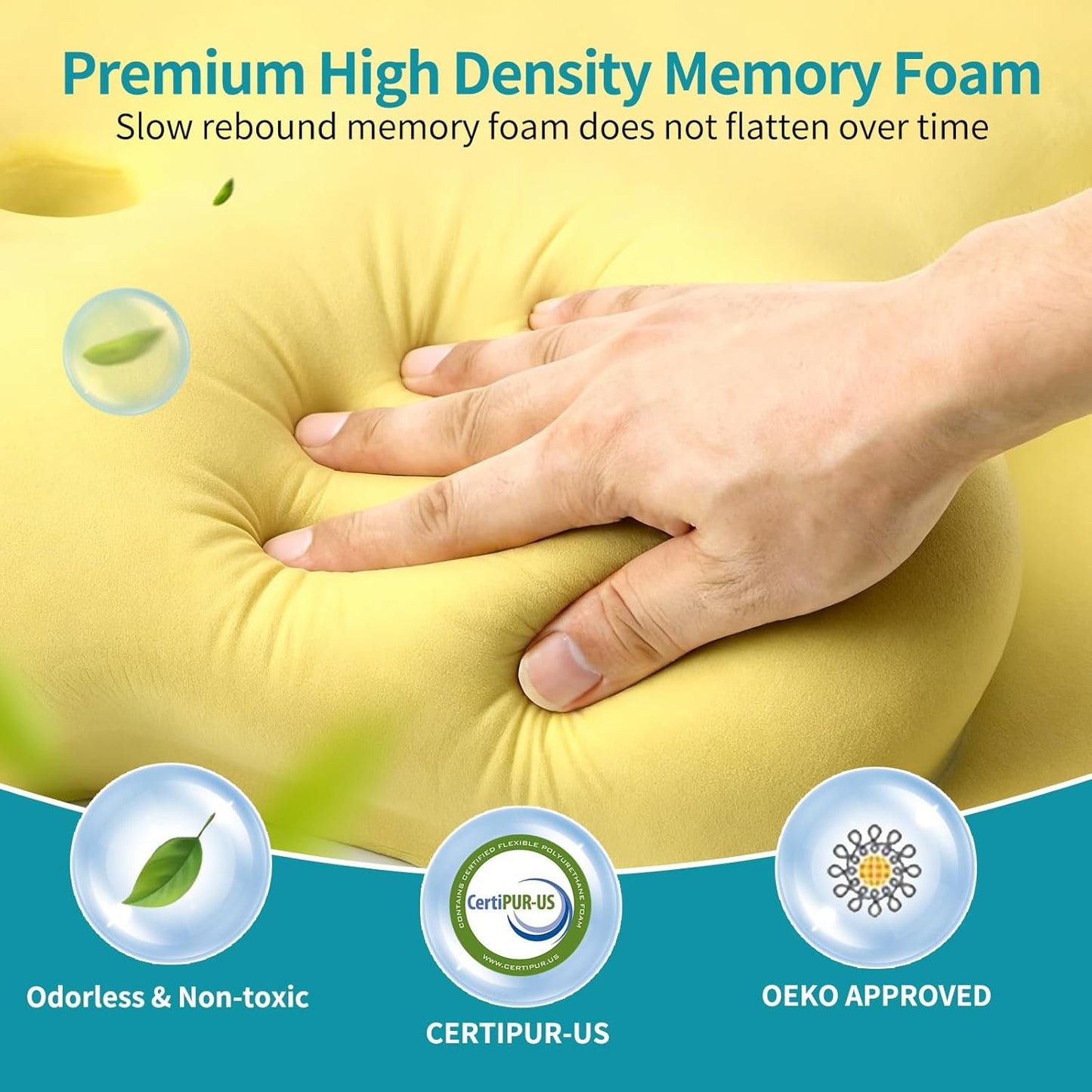 Cervical Neck Pillow for Pain Relief - Ergonomic Pillow for Neck Support, Contour Memory Foam Pillows for Sleeping, Orthopedic Bed Pillow for Side Back Stomach Sleepers(Blue)