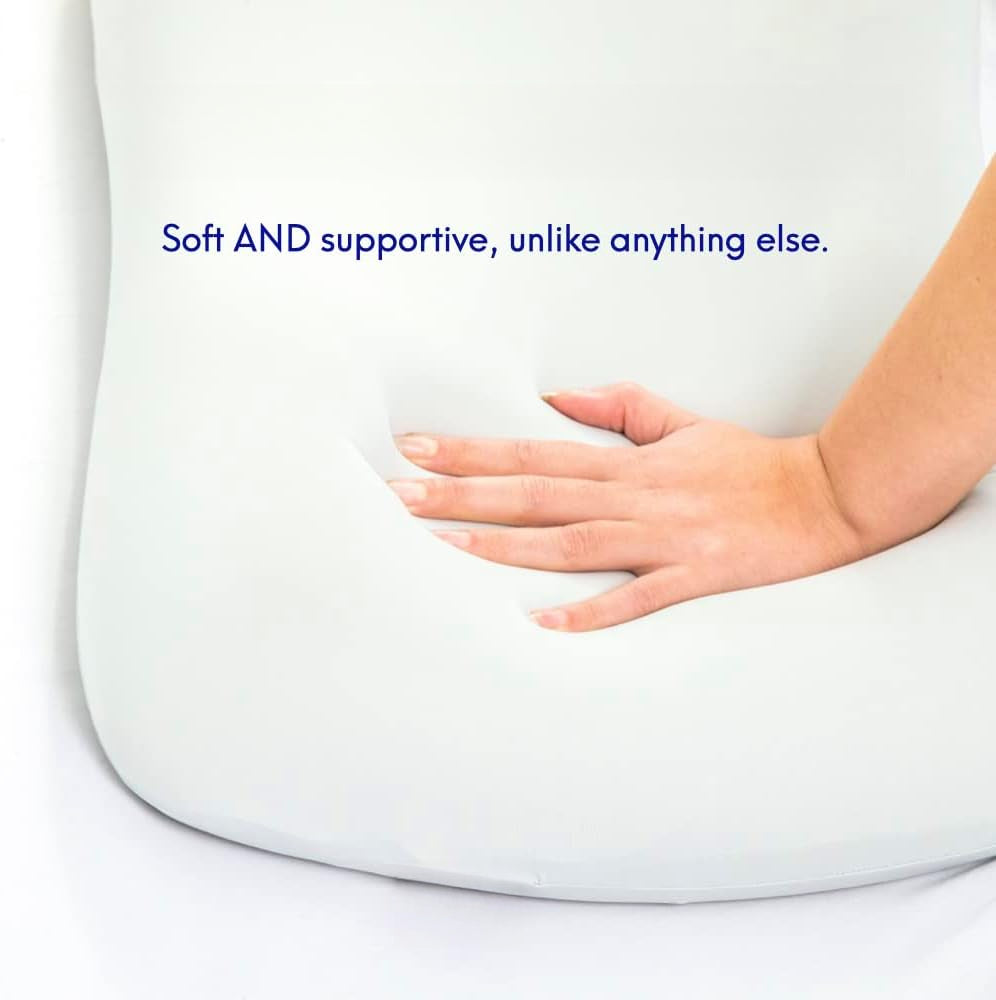 Deep Sleep Pillow, Patented Ergonomic Contour Design for Side & Back Sleepers, Orthopedic Cervical Shape Gently Cradles Head & Provides Neck Support & Shoulder Pain Relief - Calm Grey